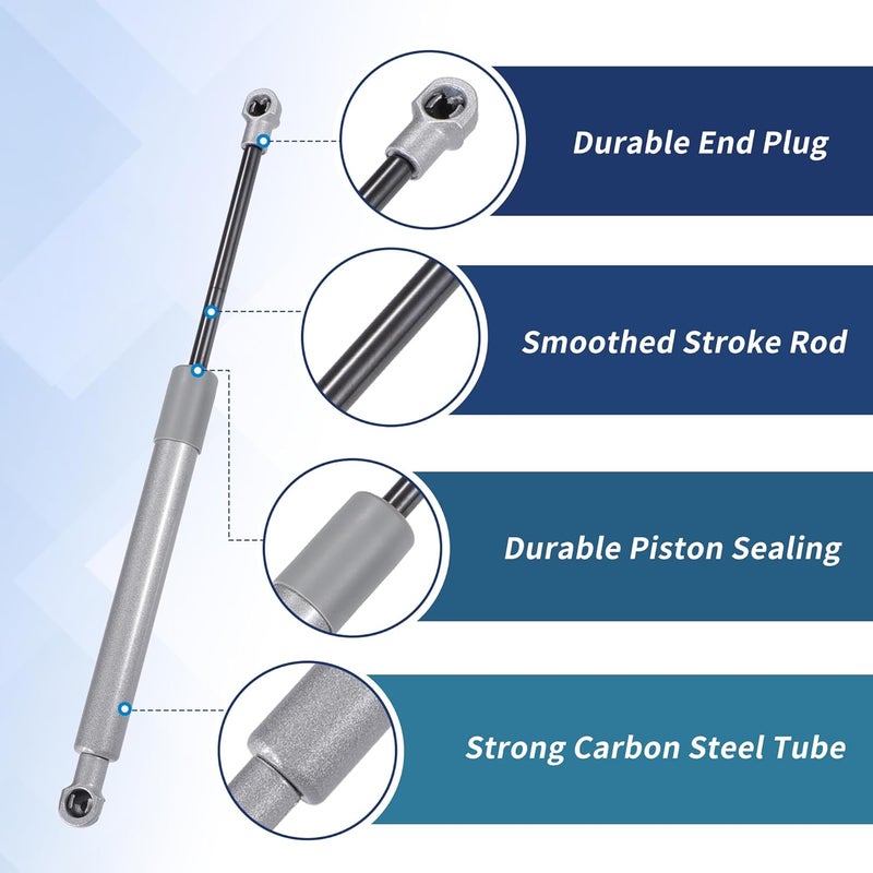 ARISELIFT 12in/30cm 56lb/250N/25kg Gas Springs, 12" Gas Struts Hydraulic Lift Support for Cabinet Lid Toolbox Cover,2 Pcs, Silver Tone - Image 5